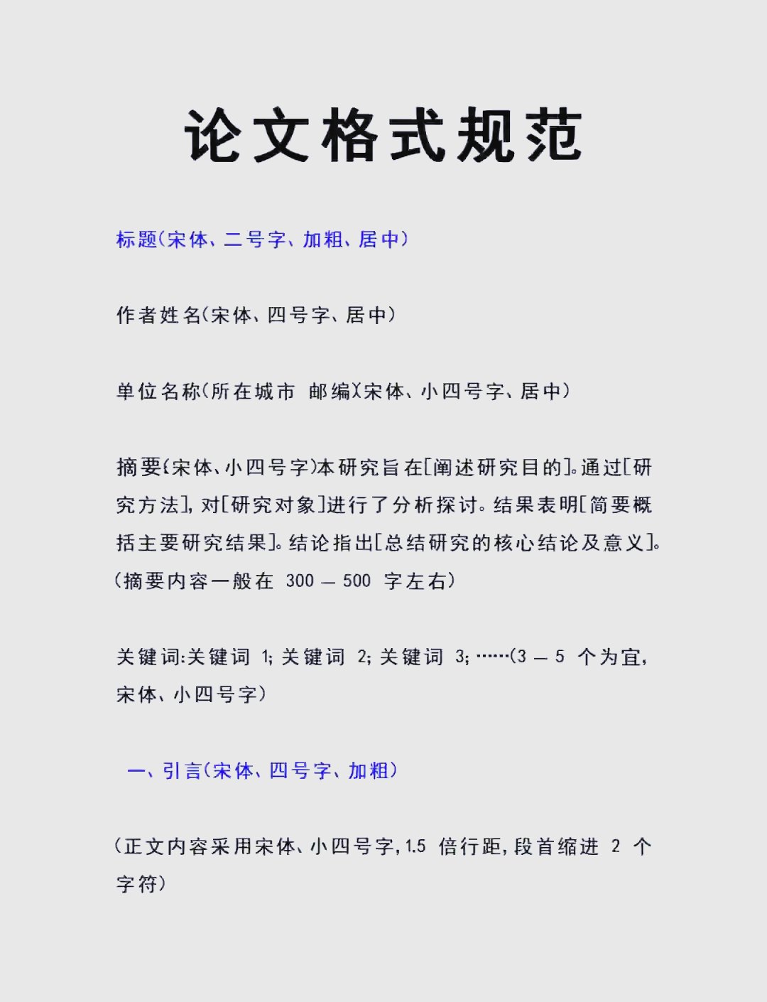 论文的标准格式